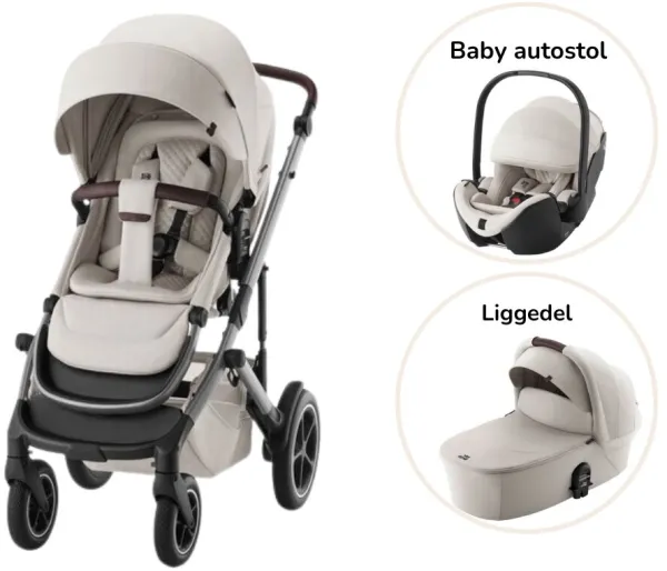 Smile 5Z Lux Yhdistelmävaunut sis. Turvaistuin - Soft Taupe