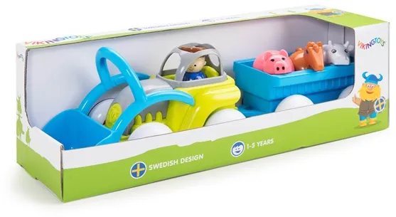 Viking Toys Traktori ja perävaunu